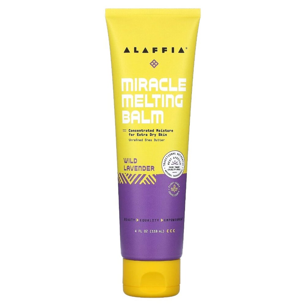 Alaffia Wild Lavender Miracle Melting Balm 4oz Women's Dry Skin & Travel